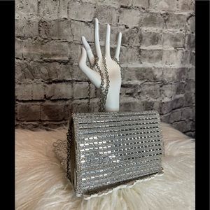 Aldo Silver Rhinestone Purse